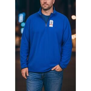 Nautica Men’s Quarter Zip Pullover Blue Slim Fit 3X New With Tags